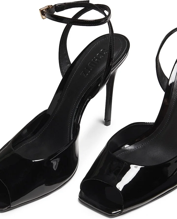 Women's Estella 110MM Patent Leather Sandals - Black - Size 6.5 - Image 2