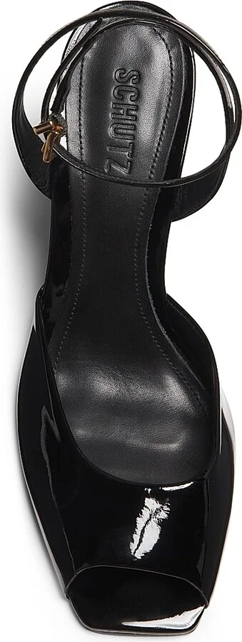 Women's Estella 110MM Patent Leather Sandals - Black - Size 6.5 - Image 4
