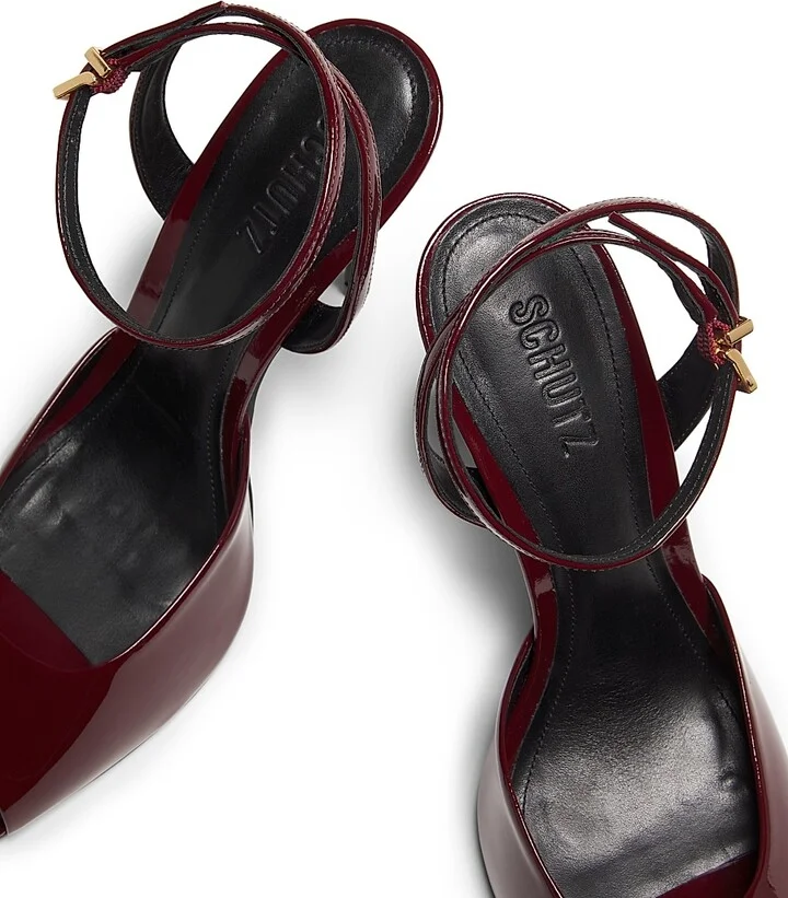 Women's Estella 110MM Patent Leather Sandals - Black - Size 6.5 - Image 10