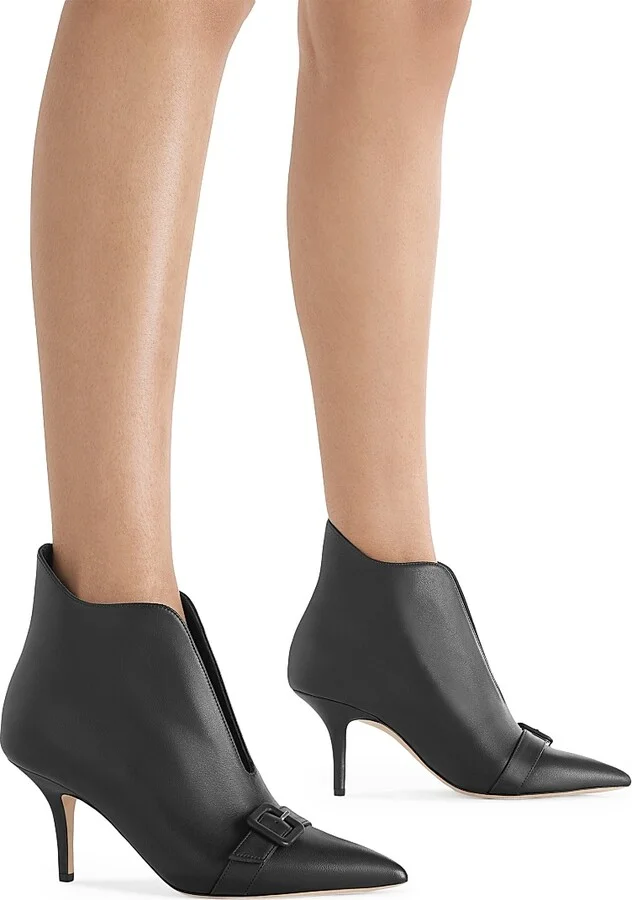Women's Esther 70MM Leather Boots - Black - Size 10 - Image 5