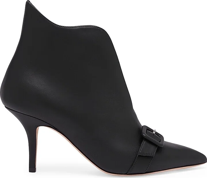 Women's Esther 70MM Leather Boots - Black - Size 10
