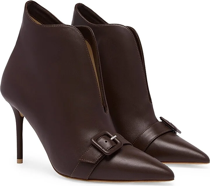 Women's Esther 85MM Leather Boots - Tobacco - Size 10 - Image 2