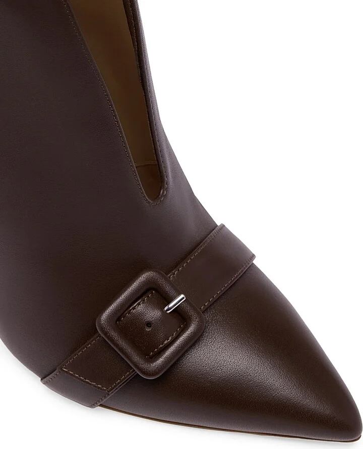 Women's Esther 85MM Leather Boots - Tobacco - Size 10 - Image 4