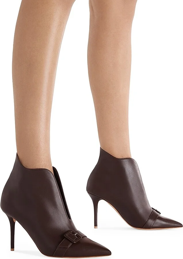 Women's Esther 85MM Leather Boots - Tobacco - Size 10 - Image 5
