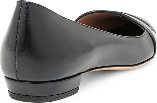 Women's Eva 25MM Leather Ballerina Flats - Black - Size 6 - Image 3