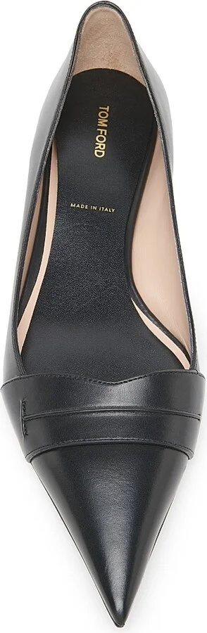 Women's Eva 25MM Leather Ballerina Flats - Black - Size 6 - Image 4