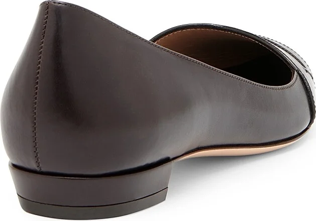 Women's Eva 25MM Leather Ballerina Flats - Black - Size 6 - Image 7