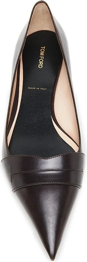 Women's Eva 25MM Leather Ballerina Flats - Black - Size 6 - Image 8