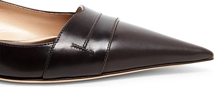 Women's Eva 25MM Leather Ballerina Flats - Black - Size 6 - Image 9