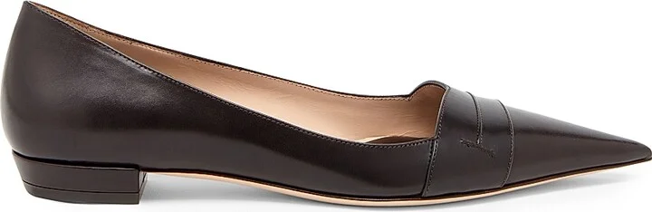 Women's Eva 25MM Leather Ballerina Flats - Black - Size 6 - Image 10