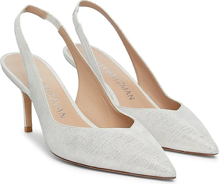 Women's Eva 75MM Leather Slingback Pumps - Crystal - Size 12 - Image 2
