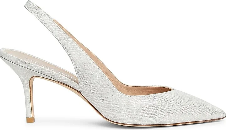 Women's Eva 75MM Leather Slingback Pumps - Crystal - Size 12