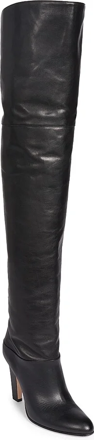 Women's Eve 70MM Leather Over-The-Knee Boots - Black - Size 6.5 - Image 2
