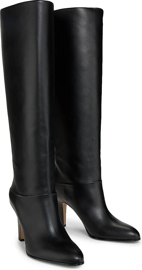 Women's Eve 85MM Leather Boots - Black - Size 5.5 - Image 2
