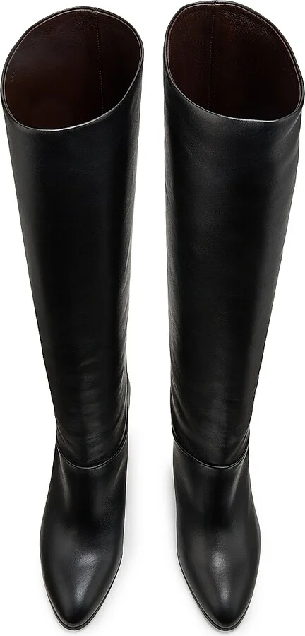 Women's Eve 85MM Leather Boots - Black - Size 5.5 - Image 4