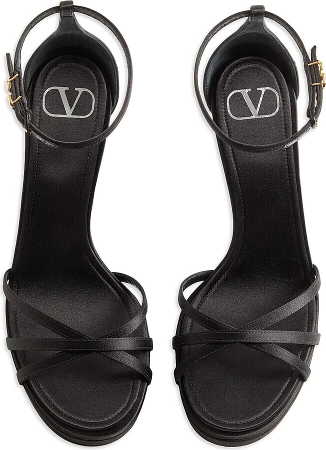 Women's Eveninglam 120MM Satin Platform Sandals - Black - Size 7 - Image 4