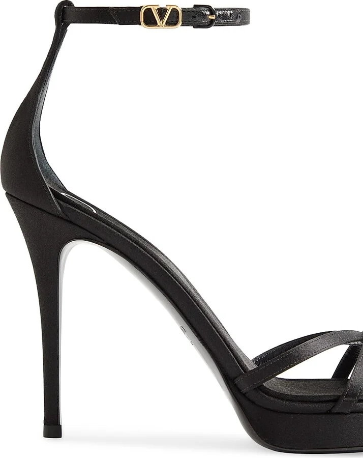 Women's Eveninglam 120MM Satin Platform Sandals - Black - Size 7 - Image 7