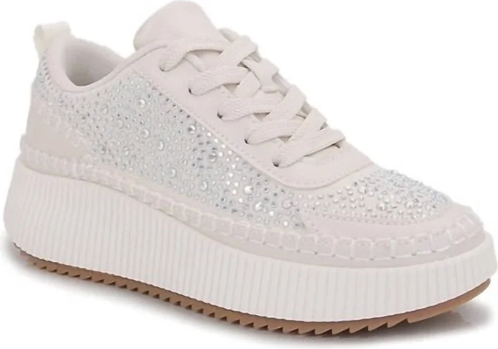 Women's Everyday Rhinestone Sneakers In White