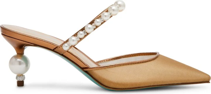 Women's Evey Mesh Kitten Heel Evening Pumps - Image 2