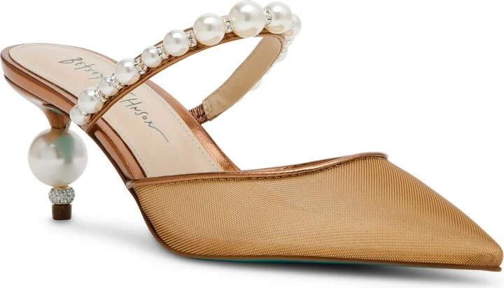 Women's Evey Mesh Kitten Heel Evening Pumps