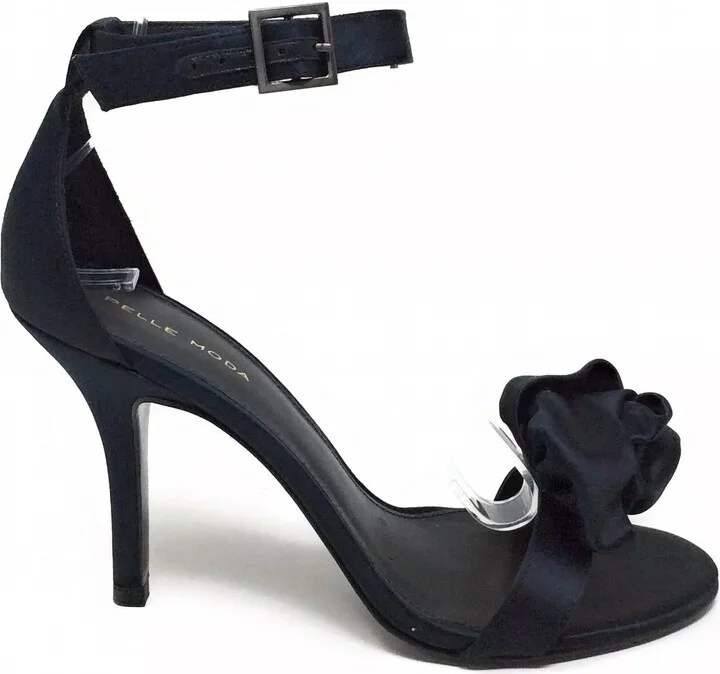Women's Evlin Sl Silk Heels In Black Silk