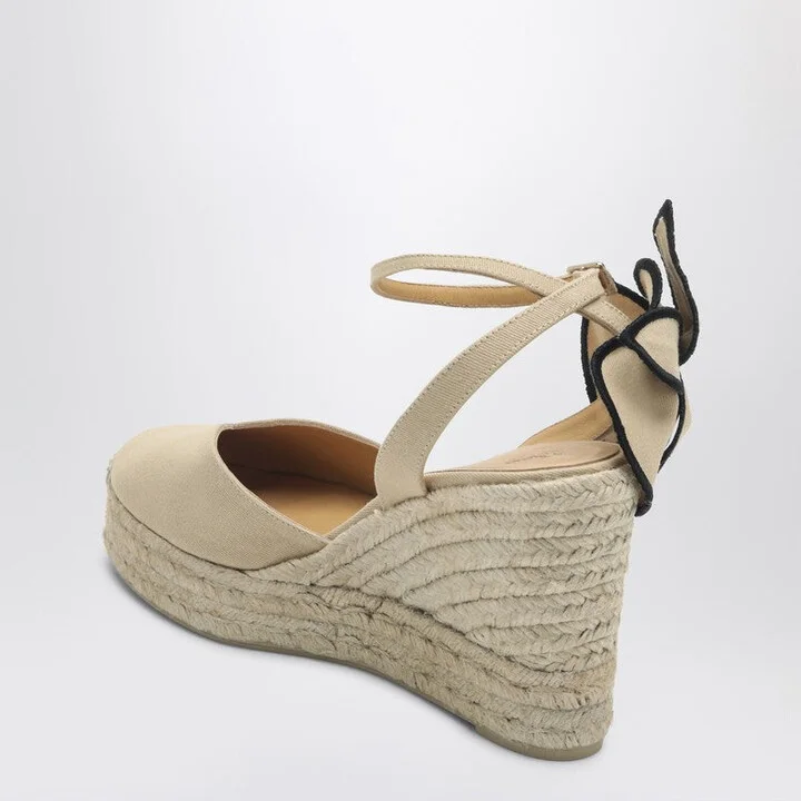 Women's Expadrillas Coco 105 Sand Color With Flower - Image 2