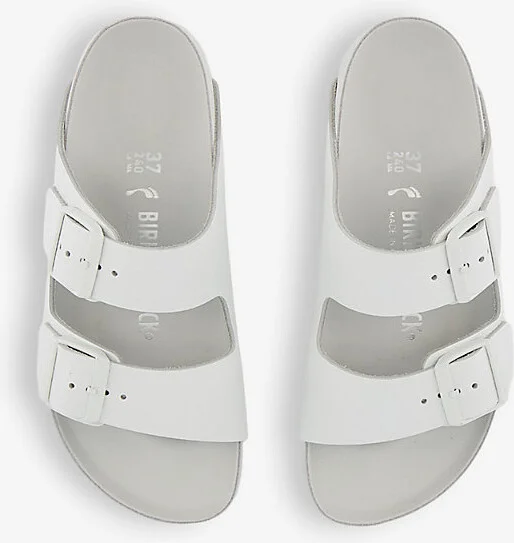 Womens Exquisite White Arizona Double-Strap Leather Sandals Eur 36 / 3 Uk Women - Image 2
