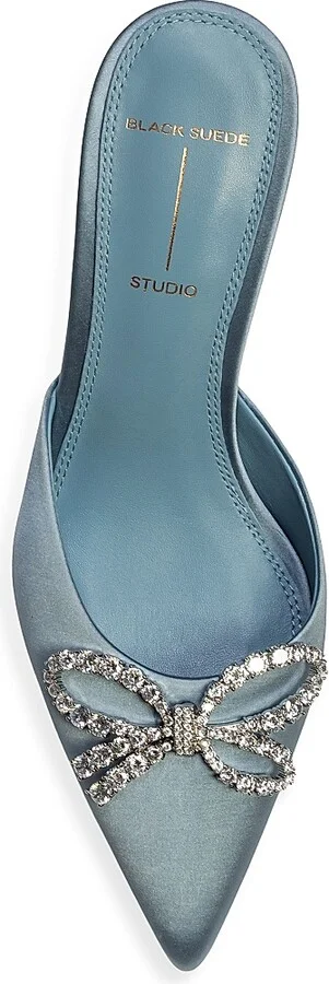 Women's Extra 65MM Satin Mules - White Satin - Size 5 - Image 11