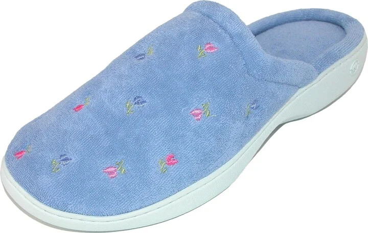 Women's Extra Small Terry Embroidered Clog Slippers