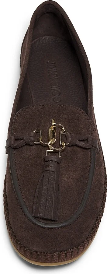 Women's Fabien Suede Flats - Chocolate Gold - Size 5 - Image 4