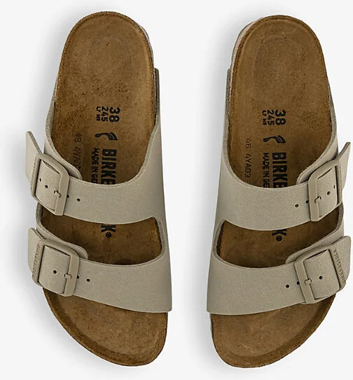 Womens Faded Khaki Bf Arizona Two-Strap Faux-Leather Sandals Eur 40.5 / 7.5 Uk Women - Image 2