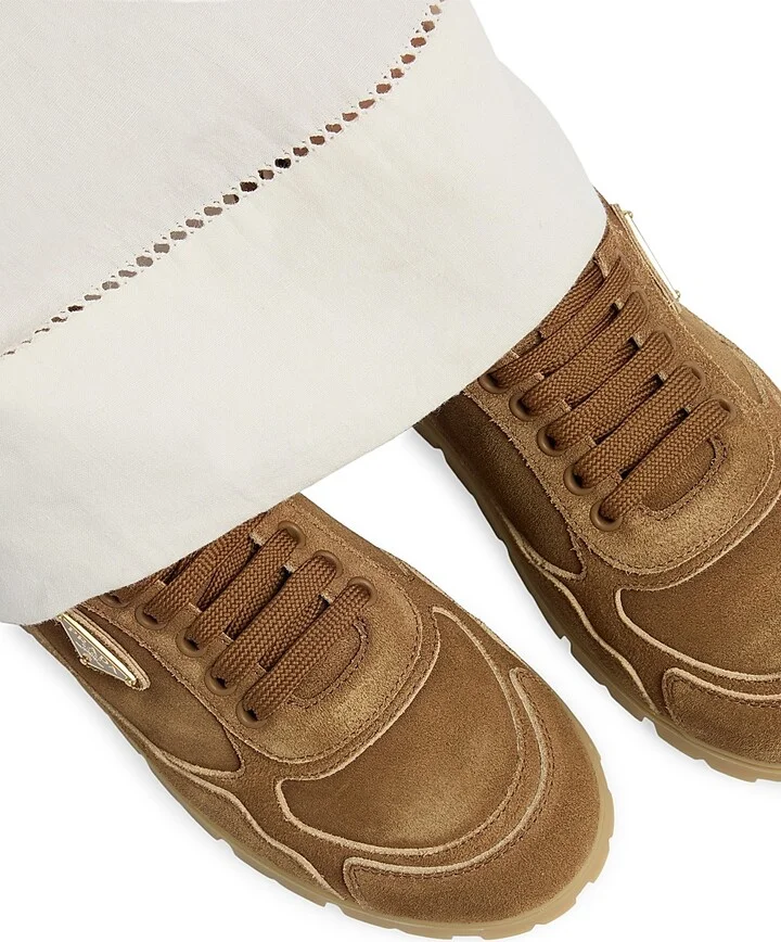 Women's Faded Suede Sneakers - Brown - Size 5.5 - Image 2