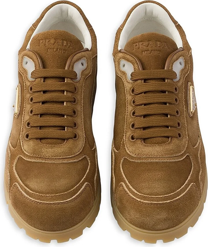 Women's Faded Suede Sneakers - Brown - Size 5.5 - Image 3