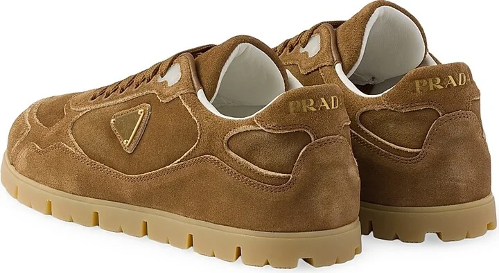 Women's Faded Suede Sneakers - Brown - Size 5.5 - Image 4