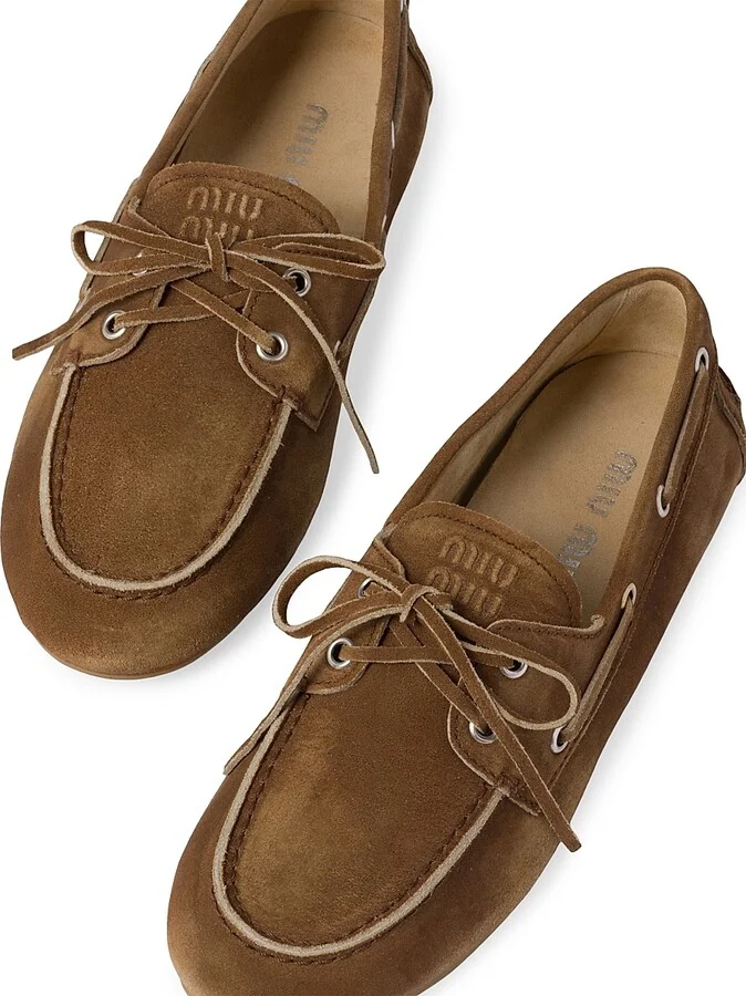 Women's Faded Unlined Suede Loafers - Brown - Size 4.5 - Image 3