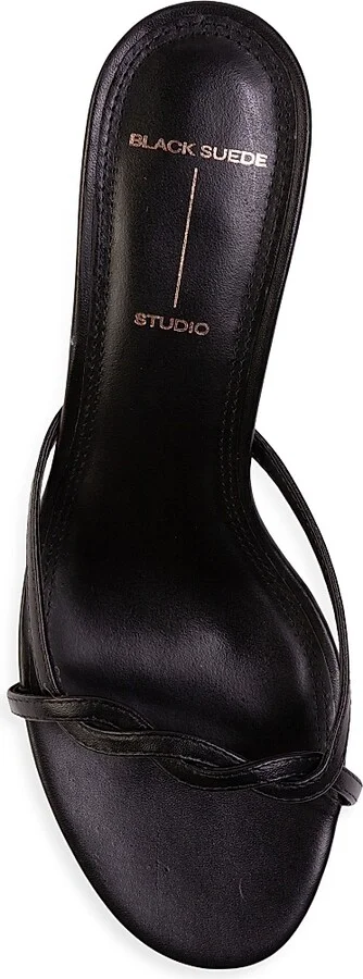 Women's Fae 50MM Slip-On Sandals - Black Leather - Size 5 - Image 3