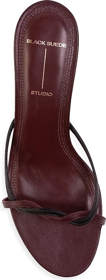Women's Fae 50MM Slip-On Sandals - Black Leather - Size 5 - Image 8