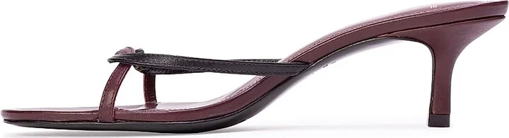 Women's Fae 50MM Slip-On Sandals - Black Leather - Size 5 - Image 9