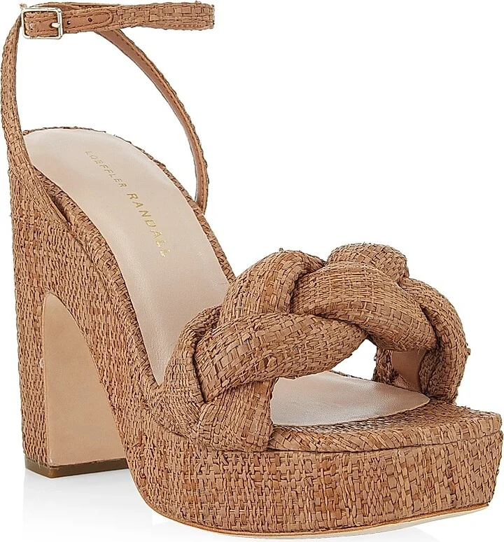 Women's Fae Braided Raffia Platform Sandals - Brown - Size 12 - Image 2