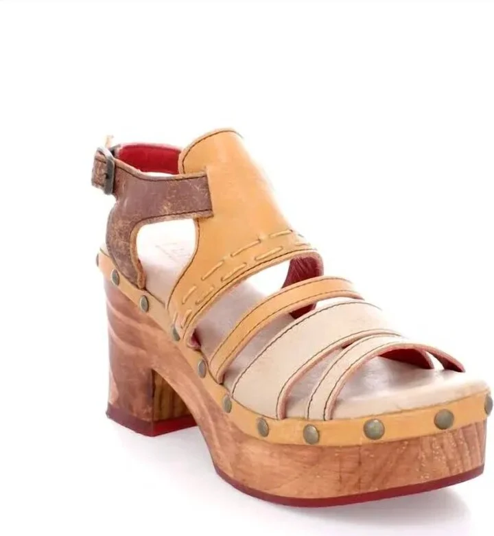 Women's Falabella Heels In Cafe Latte Lux