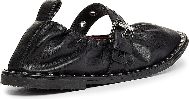 Women's Falabella Star-Eyelet Ballerina Flats - Black - Size 5.5 - Image 3