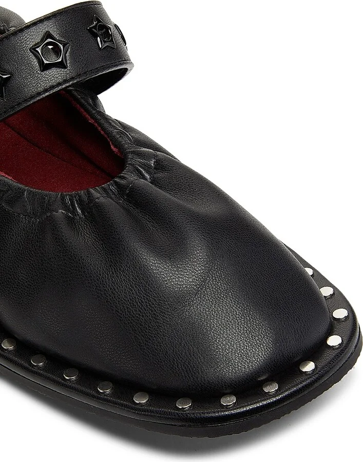 Women's Falabella Star-Eyelet Ballerina Flats - Black - Size 5.5 - Image 6