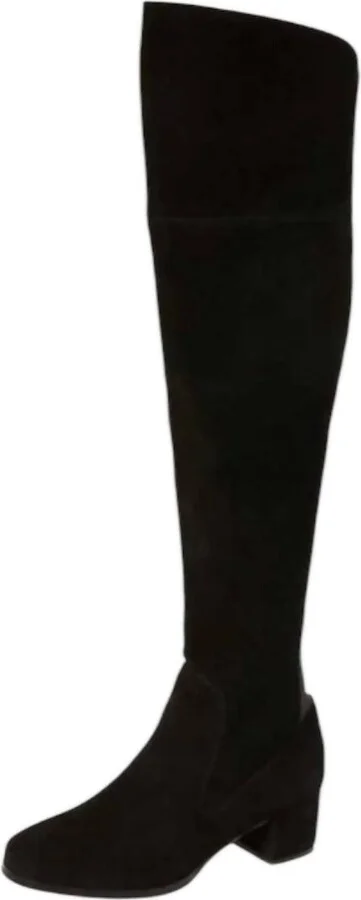 Women's Fame Boot In Split Suede Black