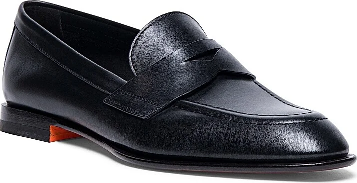 Women's Famed Leather Penny Loafers - Black - Size 6 - Image 2