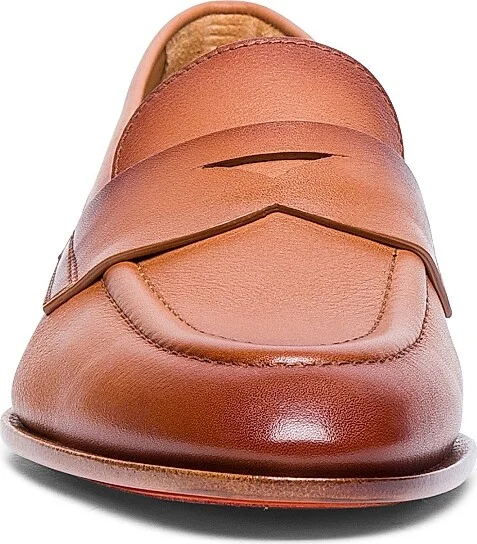 Women's Famed Leather Penny Loafers - Light Brown - Size 6.5 - Image 5