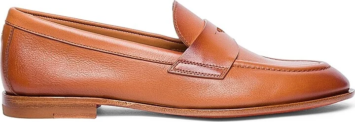 Women's Famed Leather Penny Loafers - Light Brown - Size 6.5