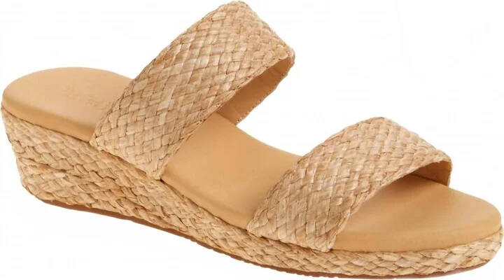 Women's Farra Platform Wedge In Toast Raffia