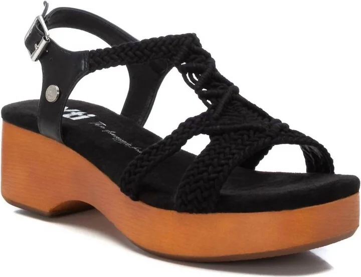 Women's Fashion Platform Sandals In Black