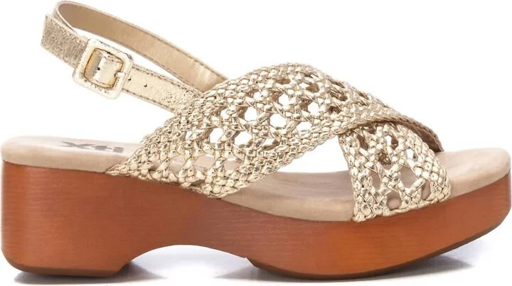 Women's Fashion Platform Sandals In Gold