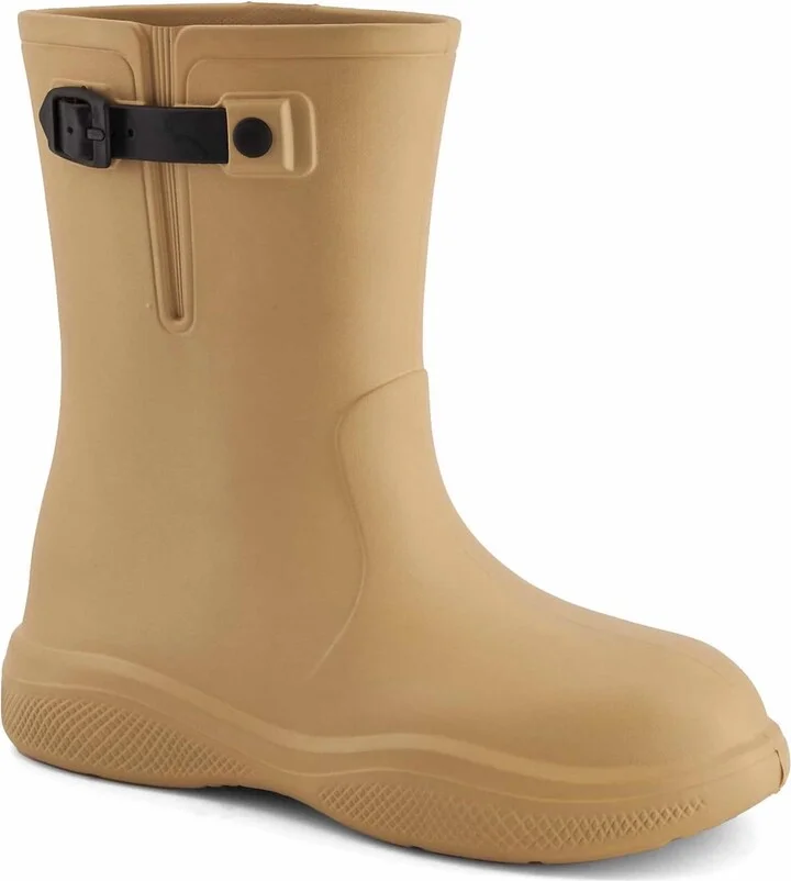Women's Fashion Rain Boots In Beige